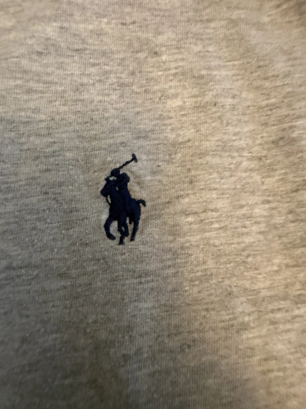Polo Ralph Lauren Shirt Mens Large Gray Long Sleeve Crewneck Classic Cotton Logo